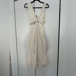 Farm Rio Cutout Linen Blend Dress